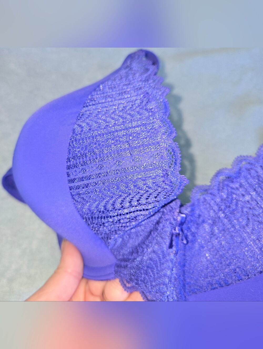 Maidenform Deep Blue Lace Sz 40C - Picture 5 of 8